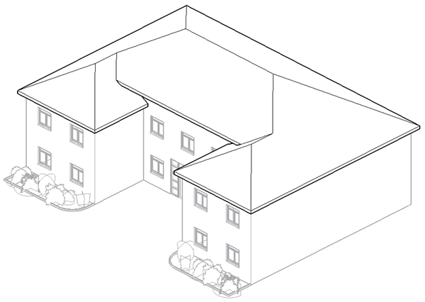 600x426 Create A Roof Slope Using Slope Arrows Revit Lt 2016 Autodesk - House Roof Sketch