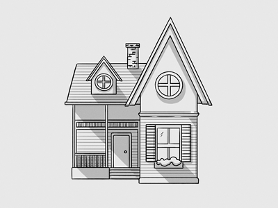 400x300 House Icon Sketch By Thomas Fitzpatrick - House Sketch