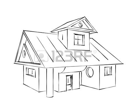 450x386 Sketch Clipart Collection - House Sketch Clipart