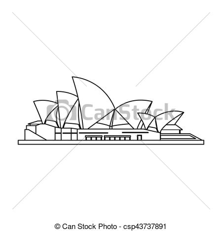 450x470 Sydney Opera House Clipart Sydney Opera House Outline - House Sketch Clipart