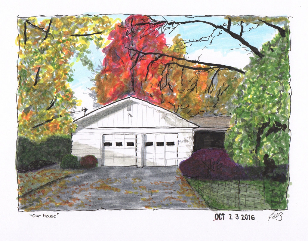 1024x802 House Sketch - House Sketch Color