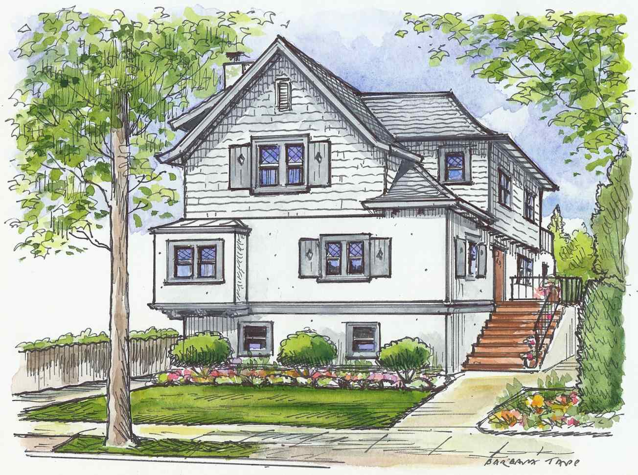 House Sketch Color at Explore collection of House