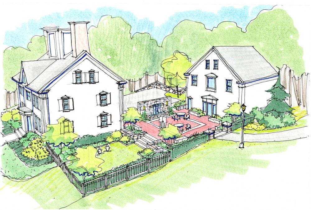 1000x674 Berwick Academy Oakes Jewitt House Woodburn Amp Company - House Sketch Color