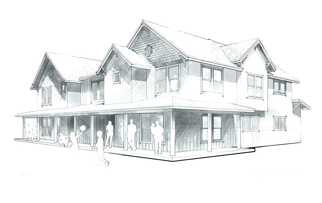 1024x645 House Sketch Design Modern House Drawing House Design Sketch Plan - House Sketch Drawing