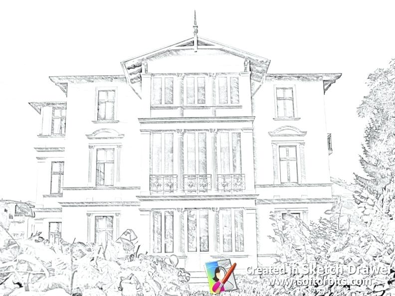 792x594 Sketches Of House Pencil House Portrait Sketches Of Houses Easy - House Sketch Easy