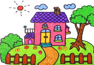 300x210 House Sketch Pictures For Kids Gallery House Pencil Drawing Kids - House Sketch For Kids