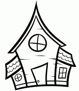 263x302 How To Draw A Haunted House For Kids Step 5 Holiday - House Sketch For Kids