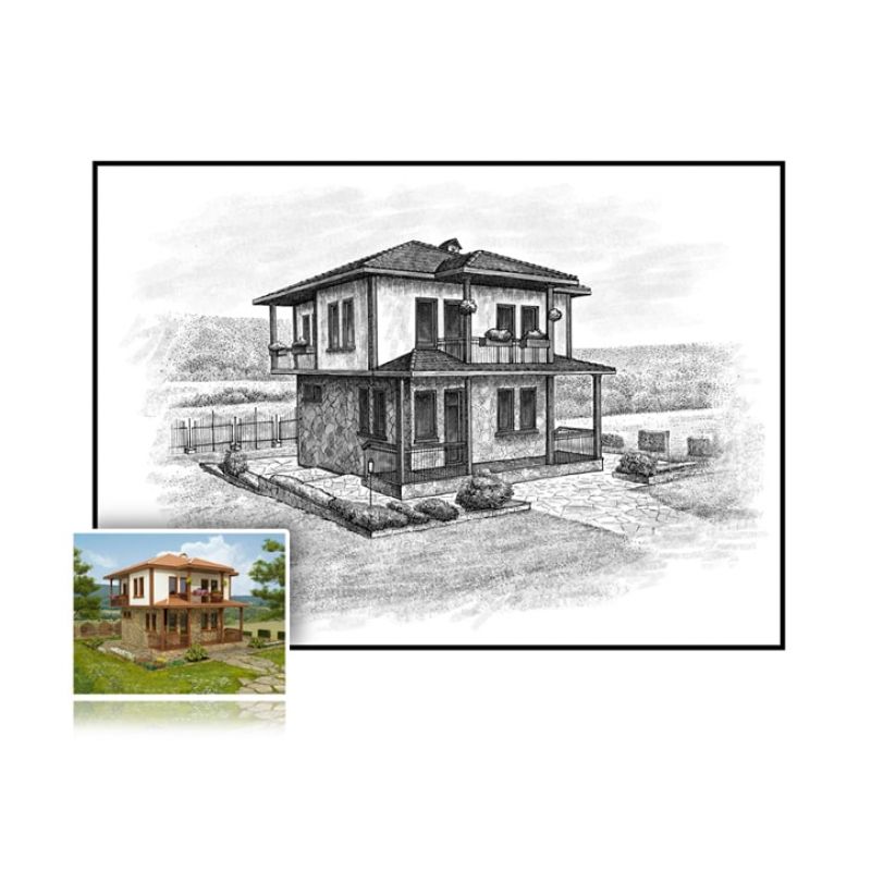 800x800 Sketches - House Sketch Images