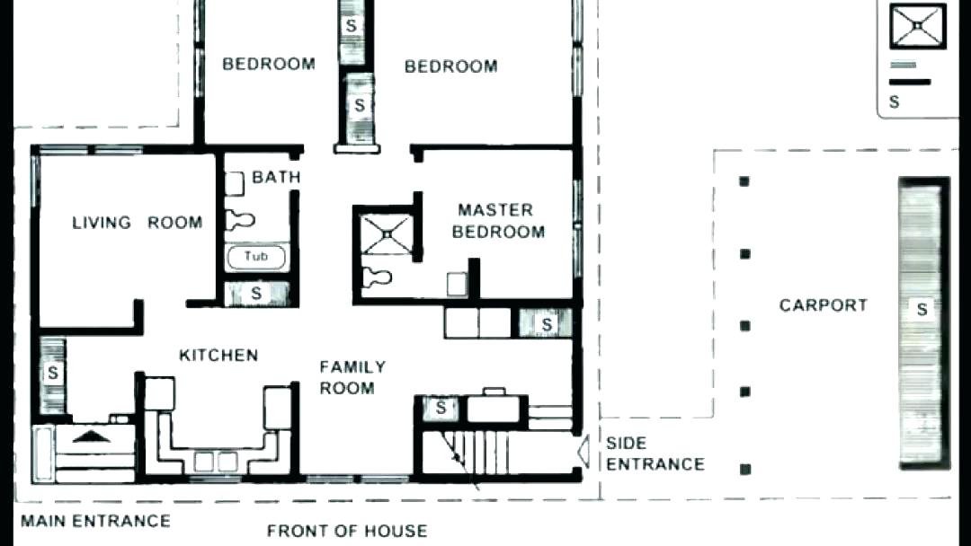 1080x608 Sketch Plan For 3 Bedroom House More 3 Bedroom Floor Plans - House Sketch Plan