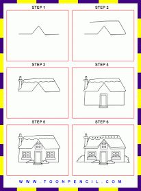 206x280 54 Best Draw Images In 2018 Easy Drawings, Kid - House Sketch Step By Step