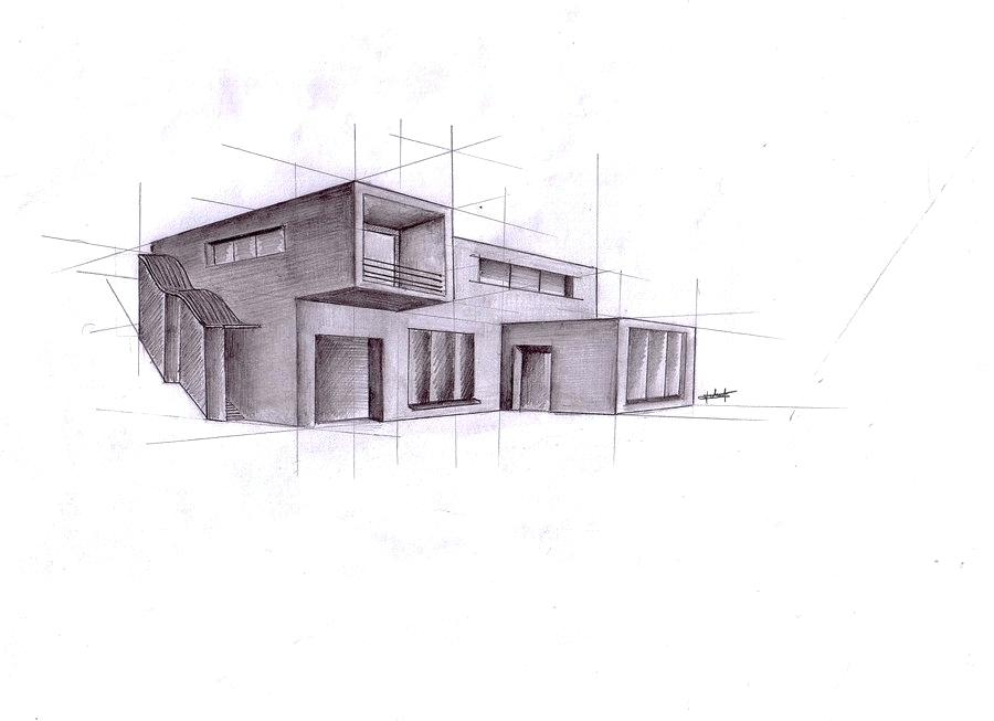 900x653 Drawing Houses Kinomag.club - House Sketch Step By Step