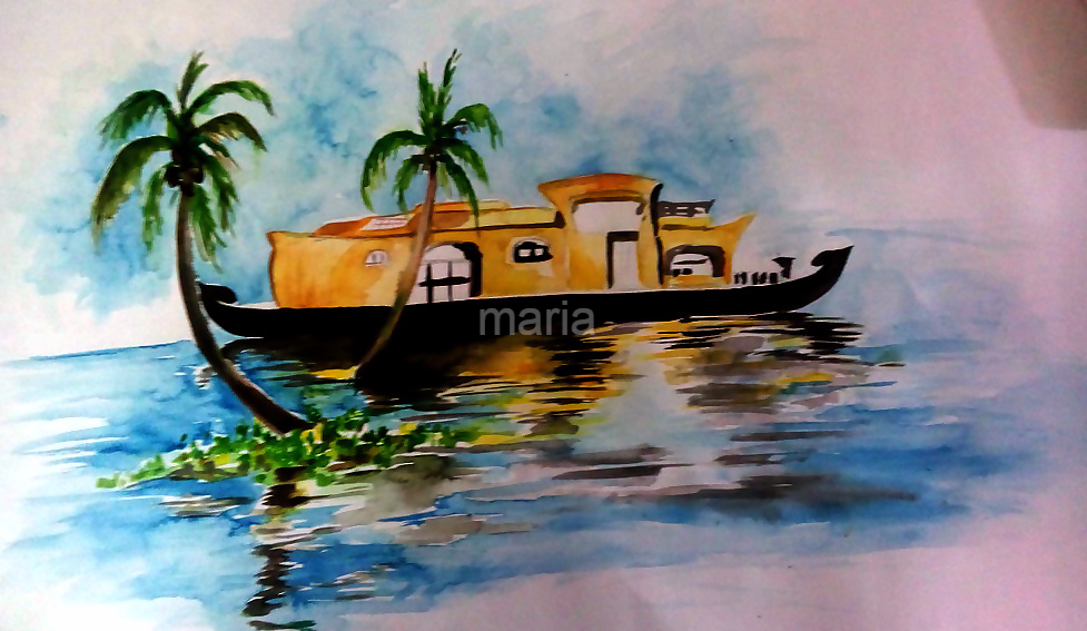 977x567 Houseboat Oomphcolors - Houseboat Sketch