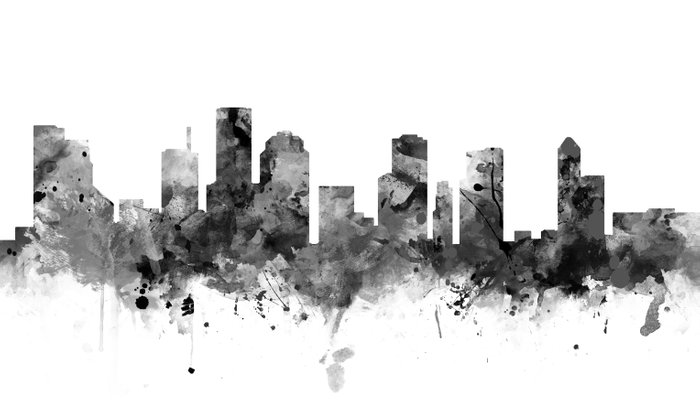 Houston Skyline Sketch at PaintingValley.com | Explore collection of