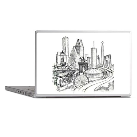 460x460 Houston Skyline Laptop Skins - Houston Skyline Sketch