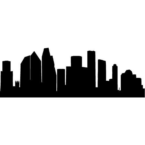 501x501 Houston Skyline Silhouette Large Vinyl Wall Decal By Wallstickz - Houston Skyline Sketch