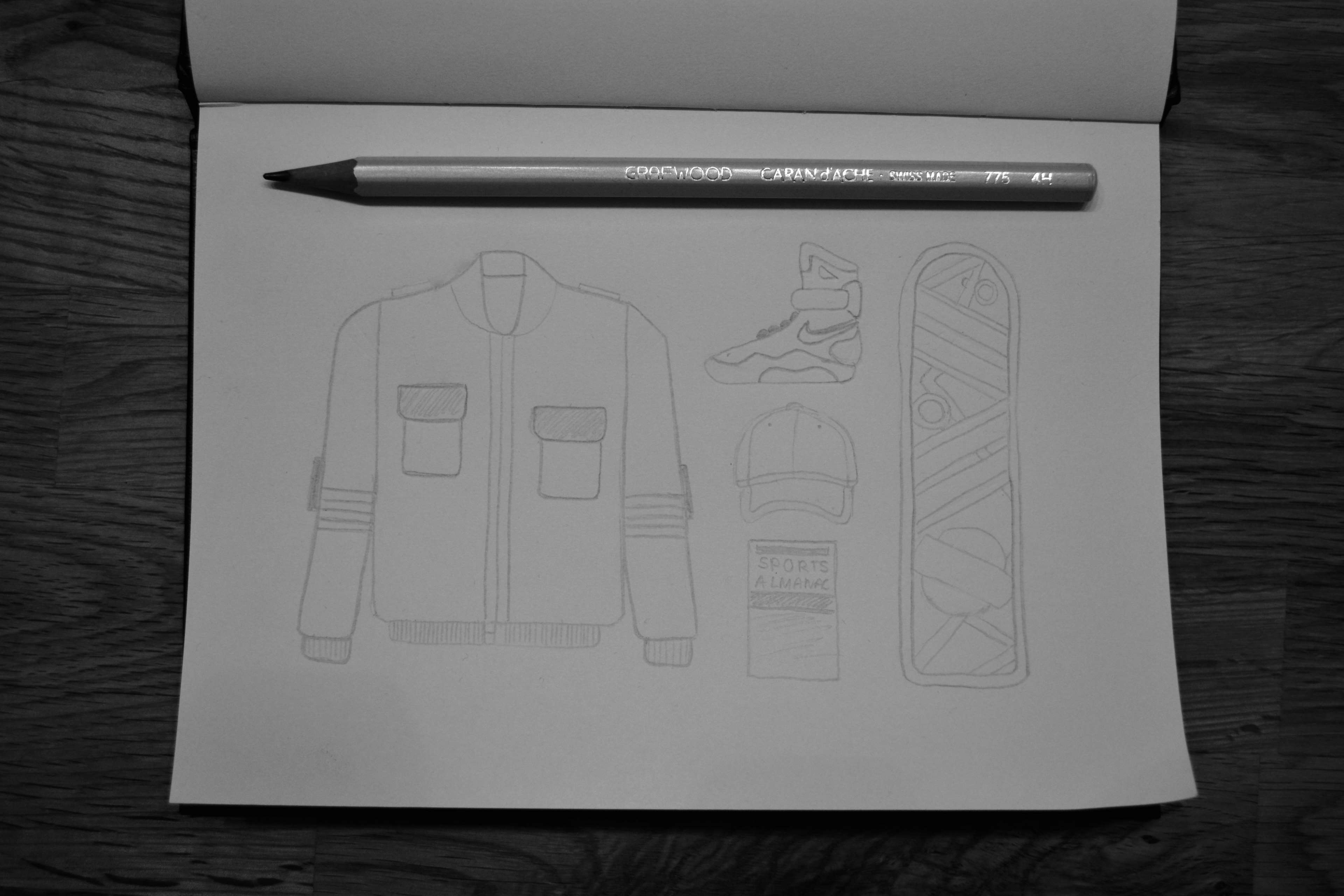 3840x2560 Backtothefuture, Black And White, Drawing, Hoverboard, Sketching - Hoverboard Sketch