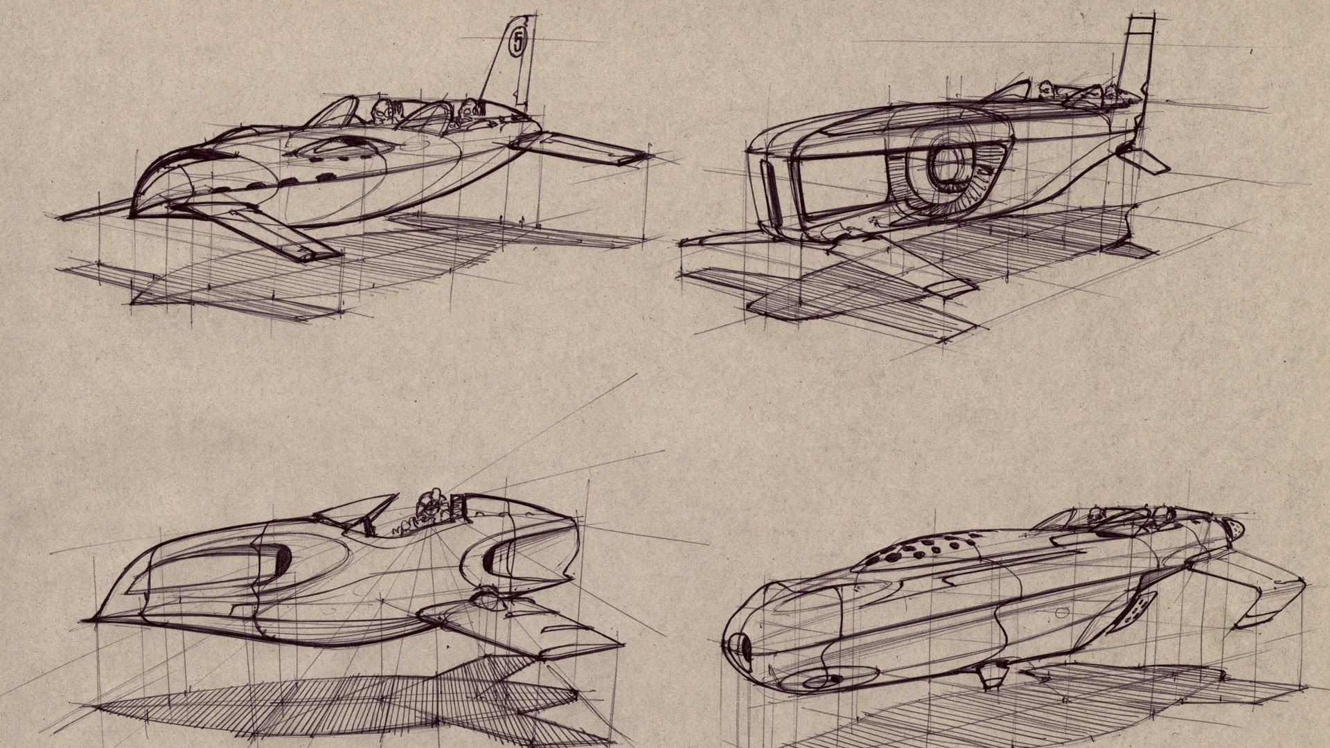 1920x1080 How To Draw Hovercraft And Spacecraft With Scott Robertson - Hovercraft Sketch