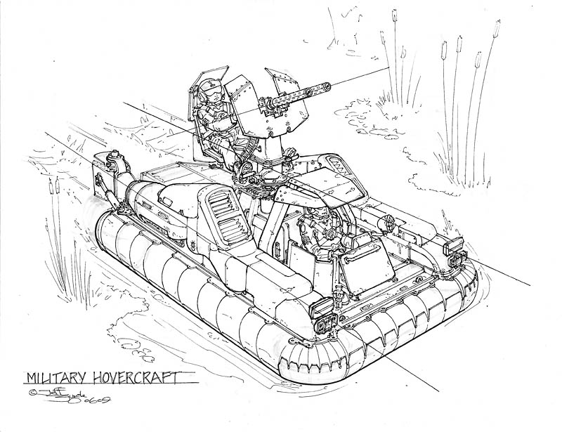 800x615 Jeff Zugale Art Blog Design Project Military Hovercraft - Hovercraft Sketch