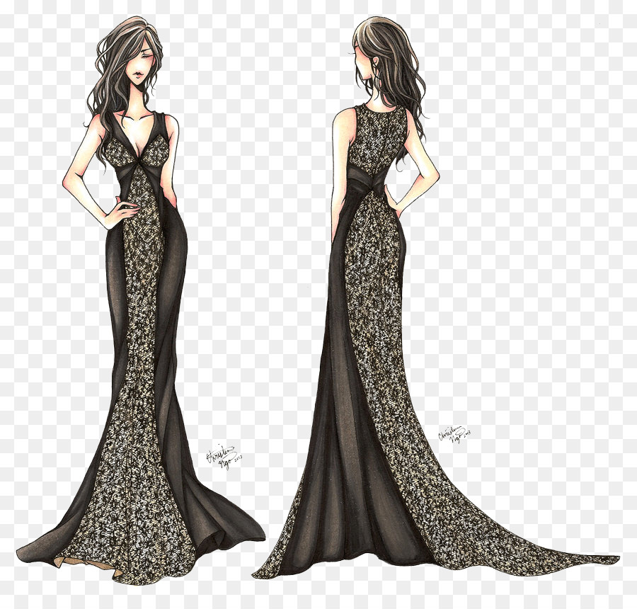900x860 Fashion Drawing Clothing Dress Sketch - How To Design A Dress Sketch
