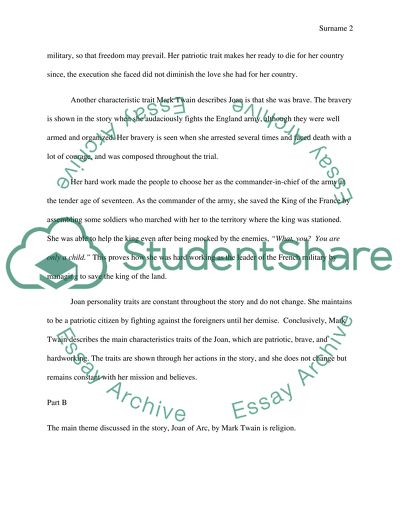 400x517 Character Sketch And Statement Of Theme Of Joan Of Arc By Mark - How To Do A Character Sketch