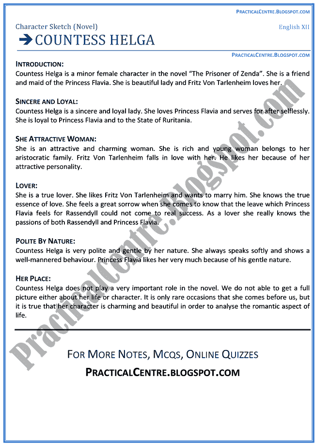 650x919 Practical Centre Countess Helga (Novel) - How To Do A Character Sketch