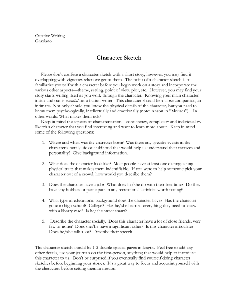 791x1024 Character Sketch - How To Do A Character Sketch