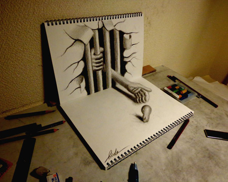 750x598 How To Draw 3d Drawings On Paper Step By Step - How To Draw 3d Sketch