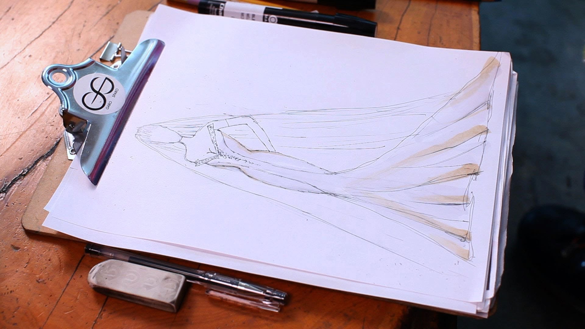 1920x1080 How To Draw A Wedding Dress Fashion Sketching - How To Draw A Dress Sketch