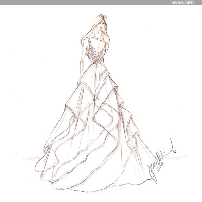 How To Draw A Dress Sketch at PaintingValley.com | Explore collection ...