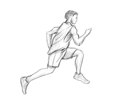 400x338 How To Draw A Person Running - How To Draw A Sketch Of A Person