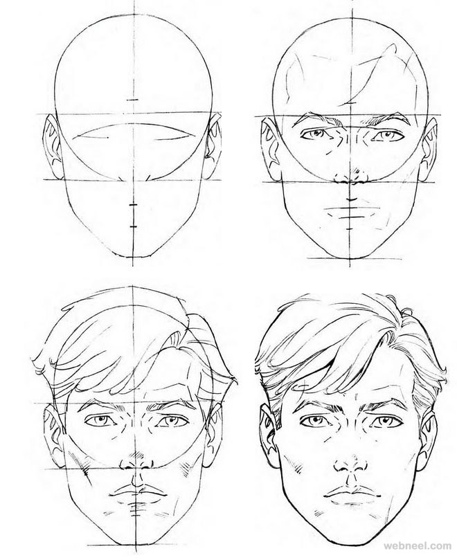 660x809 How To Draw A Face - How To Draw A Sketch Step By Step