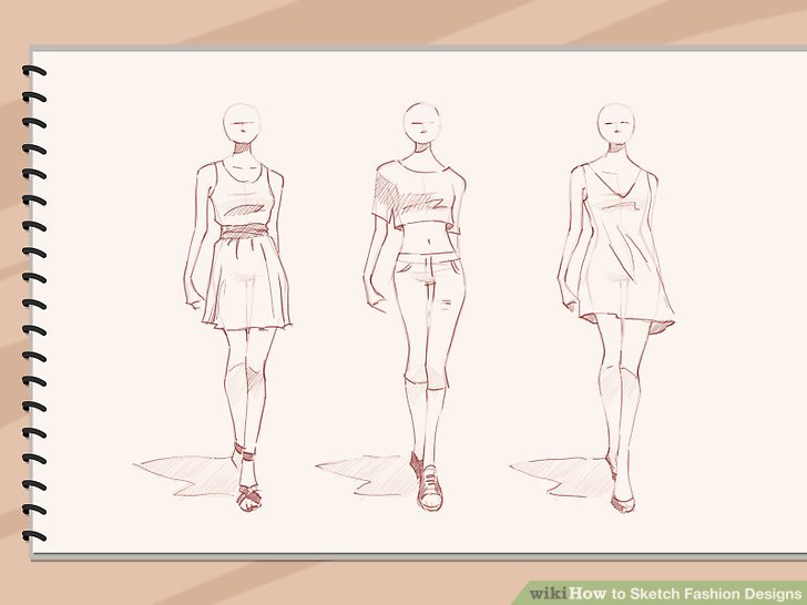 728x546 How To Sketch Fashion Designs 5 Steps (With Pictures) - How To Draw Fashion Sketches