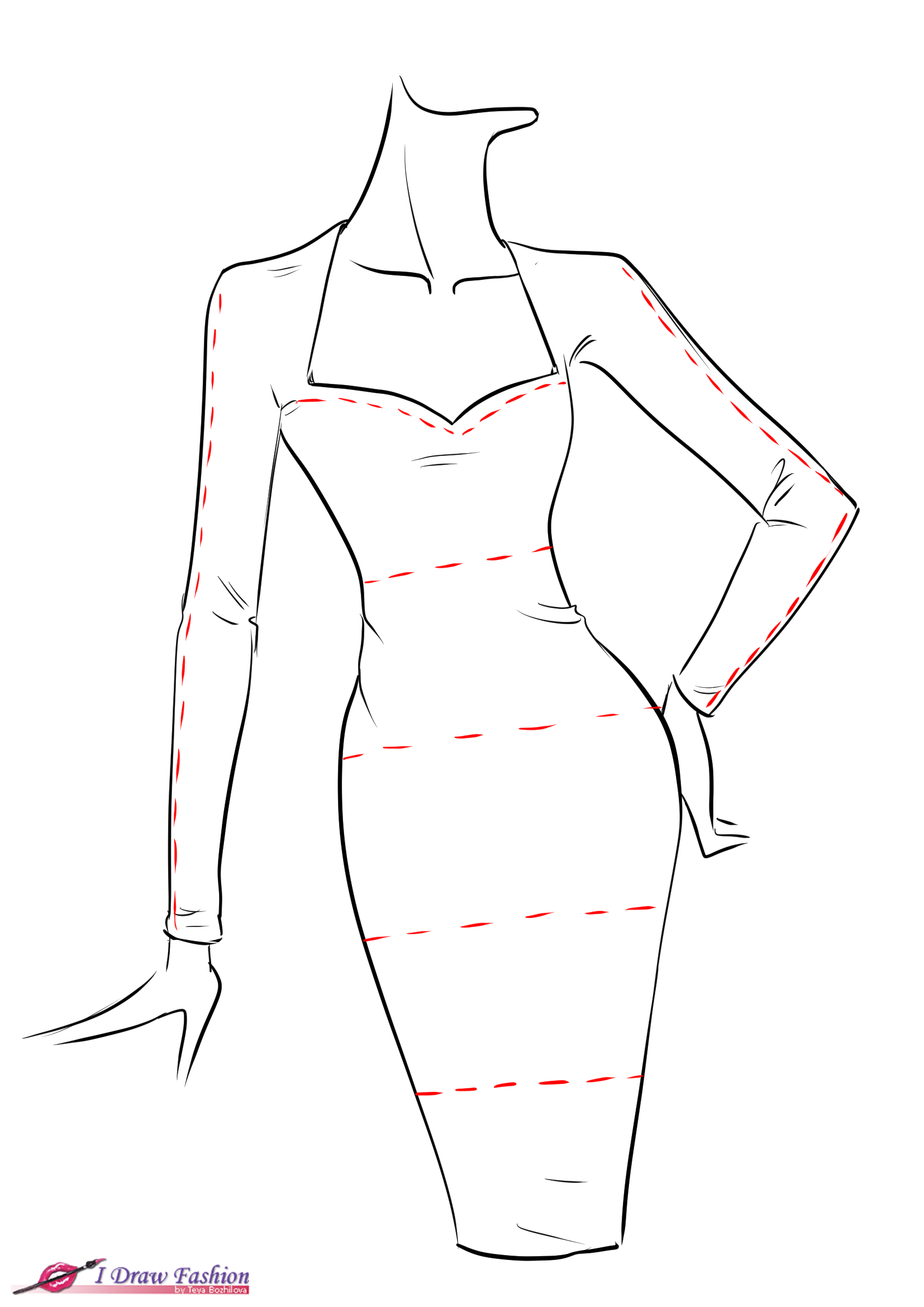 1654x2339 How To Draw Fringe Dress I Draw Fashion - How To Draw Fashion Sketches