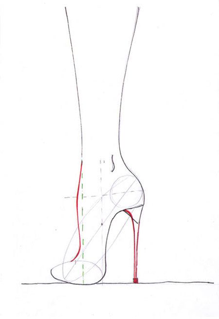 450x655 Drawn Shoe Fashion Sketch - How To Draw Fashion Sketches