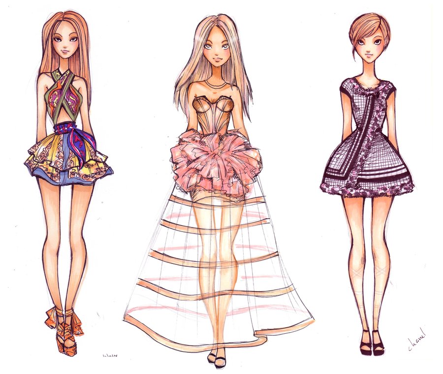 900x761 Fashion Sketch Collection By Nina D Lux - How To Fashion Sketch