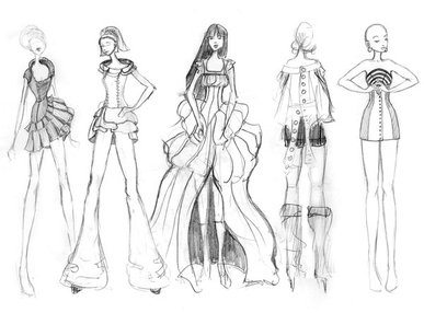 387x286 How To Design Fashion Sketches - How To Make Fashion Sketches