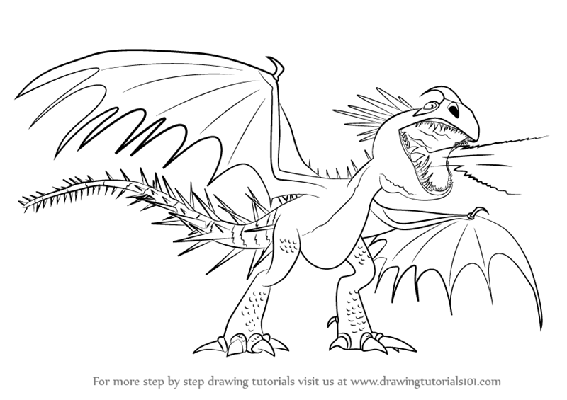 800x565 Learn How To Draw Deadly Nadder From How To Train Your Dragon (How - How To Train Your Dragon Sketches