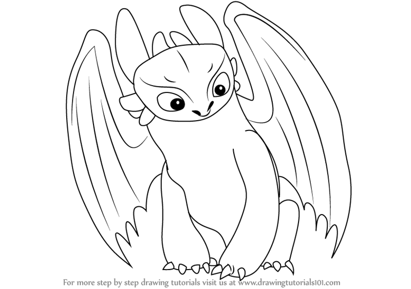 800x563 Learn How To Draw Toothless From How To Train Your Dragon (How To - How To Train Your Dragon Sketches