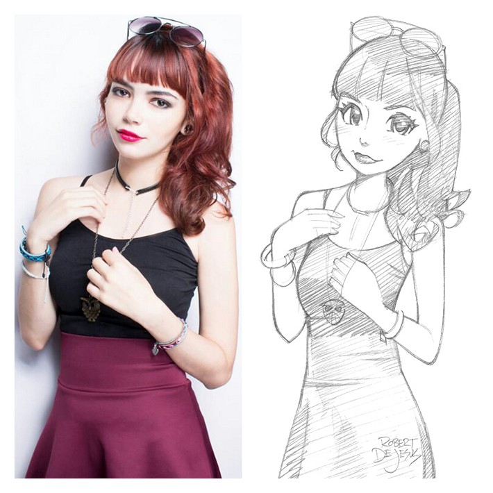 710x710 Drawn People Anime Character - How To Turn A Photo Into A Sketch