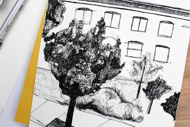 650x433 How To Draw Trees In Urban Sketching In 3 Simple Steps - How To Urban Sketch