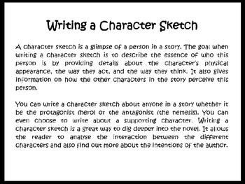 350x263 How To Write A Character Sketch Activity By Creative Couple Tpt - How To Write A Character Sketch