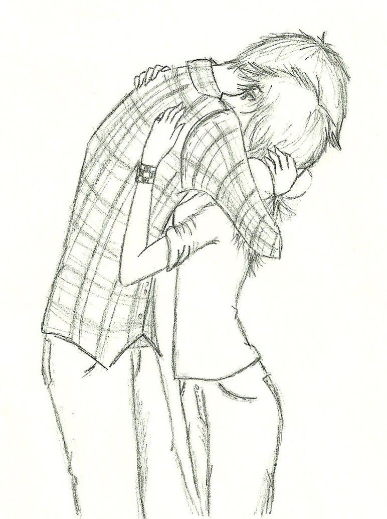 772x1034 Anime Couple Hugging Drawing Hugging Drawings - Hug Sketch