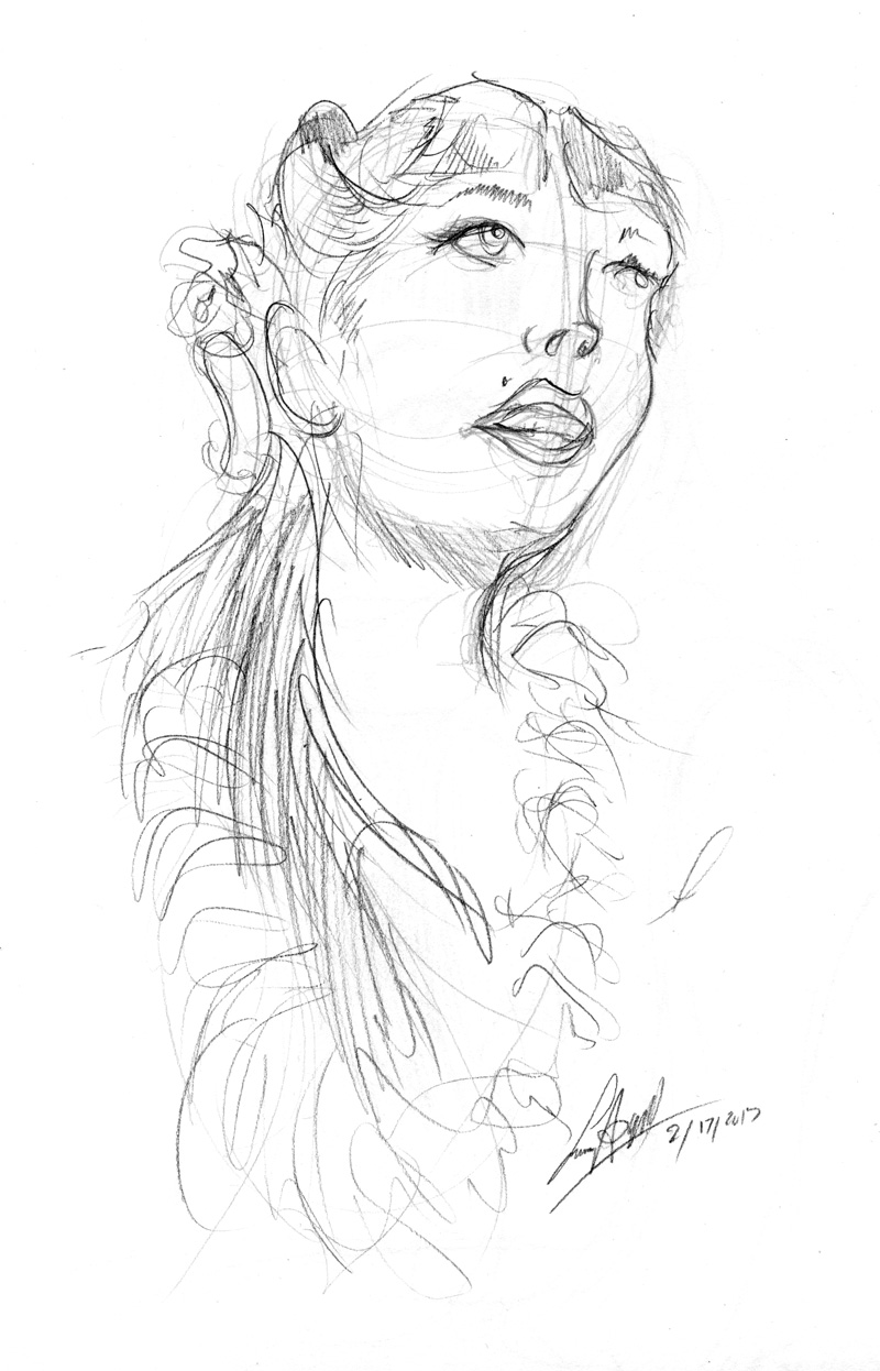 800x1246 Hula Girl Sketch - Hula Girl Sketch