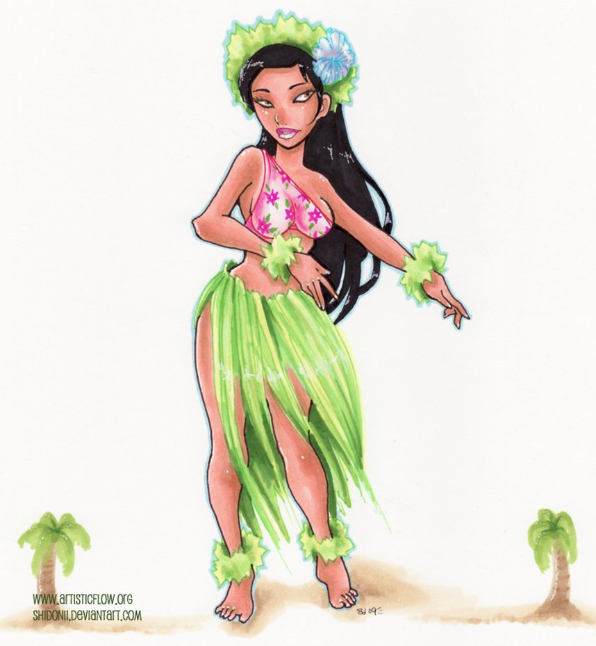 Hula Girl Sketch at PaintingValley.com Explore collection of