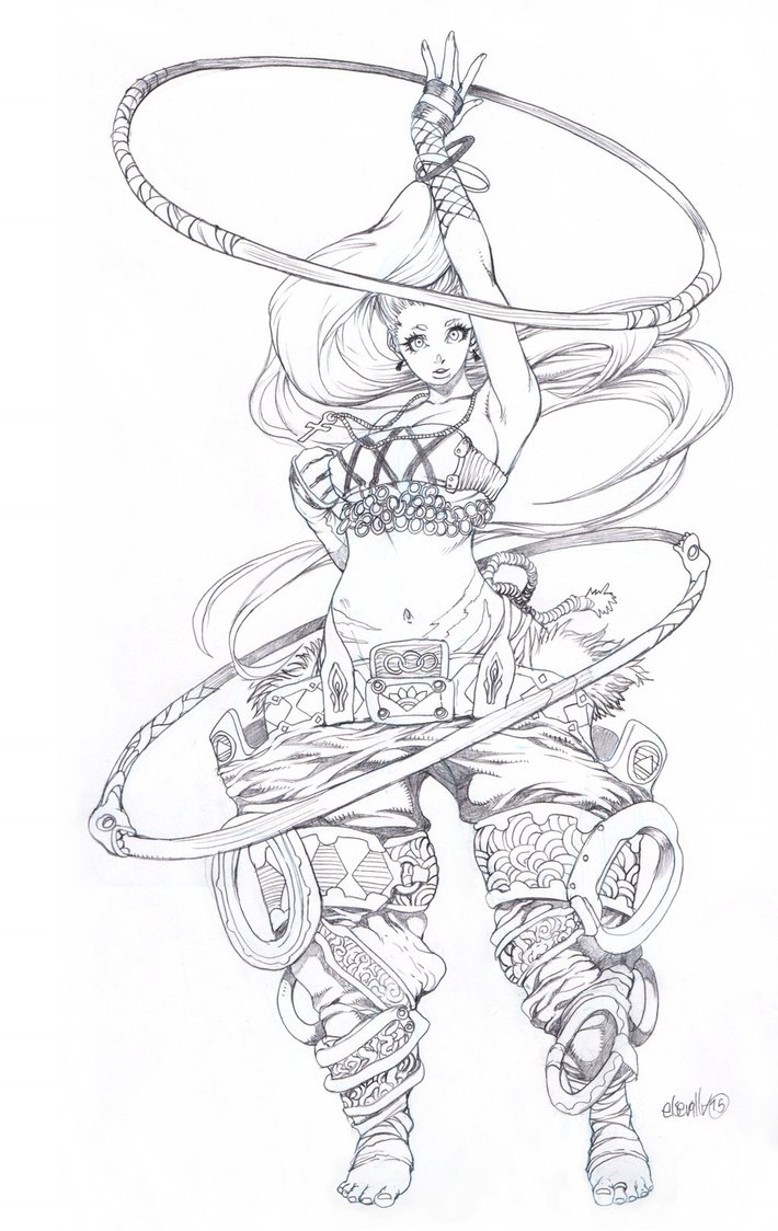 710x1124 Hula Girl By Elsevilla - Hula Girl Sketch