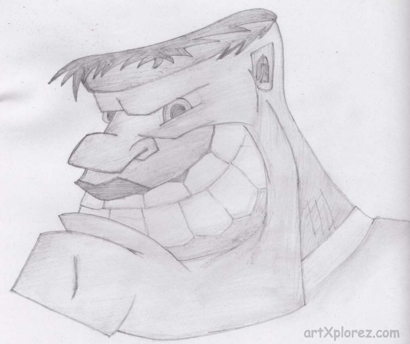 1428x1200 Cartoon Pencil Sketching Artxplorez - Hulk Pencil Sketch