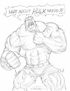 231x300 Hulk Original Sketch Comic Art Terry Moore Strangers In Paradise - Hulk Sketch