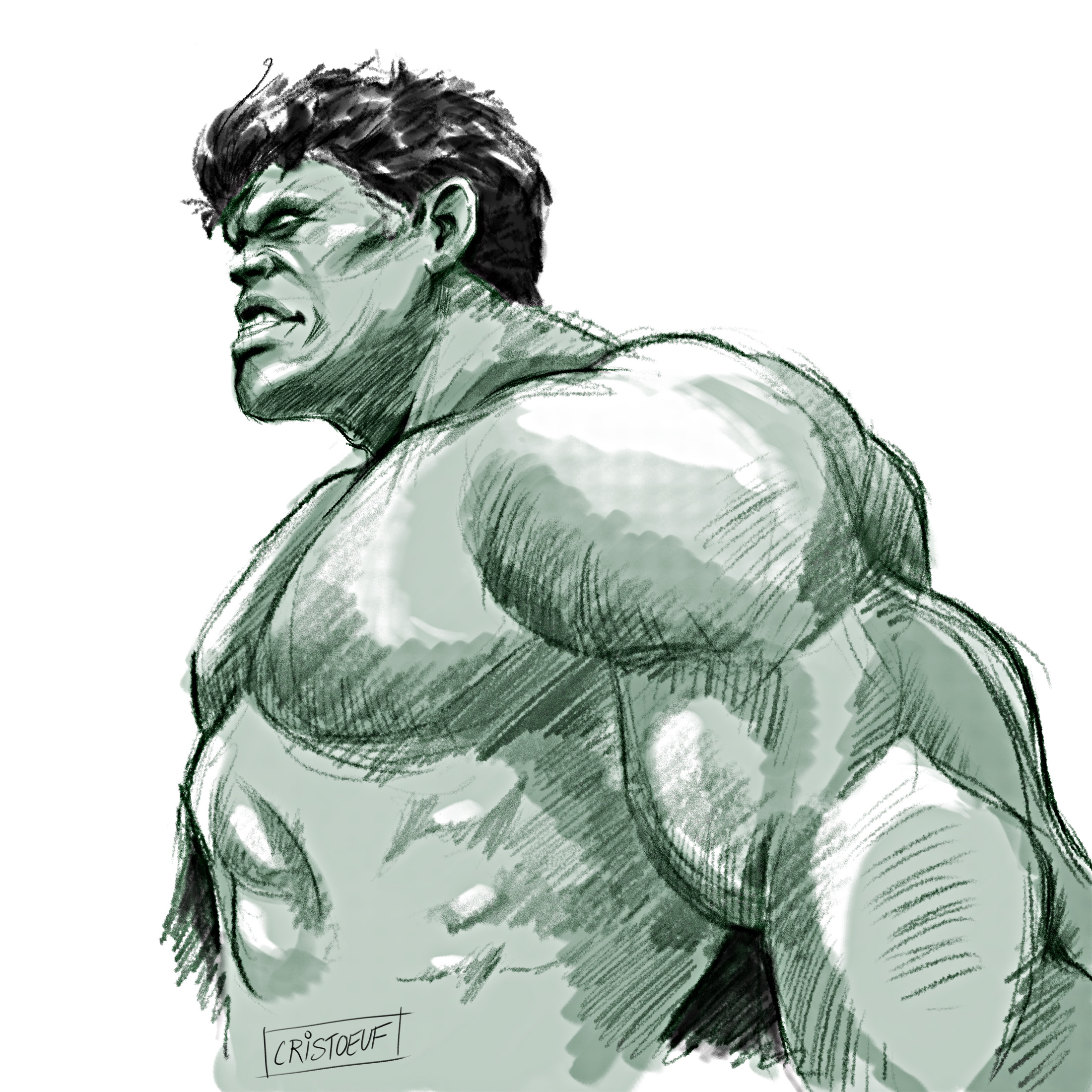 2200x2200 Hulk Sketch Alternativeart - Hulk Sketch