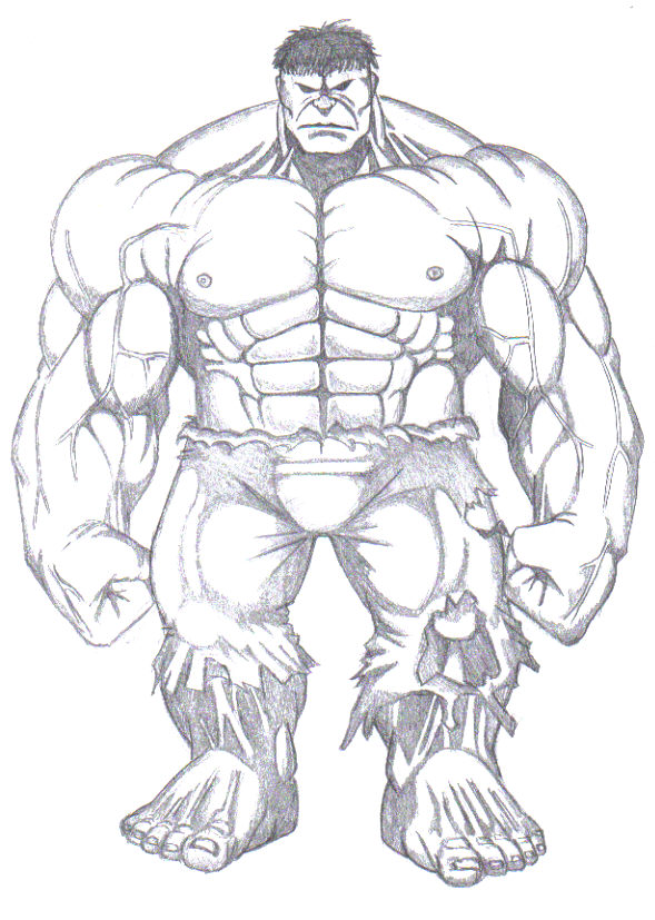 589x827 Hulk Sketch By B Man G Man - Hulk Sketch