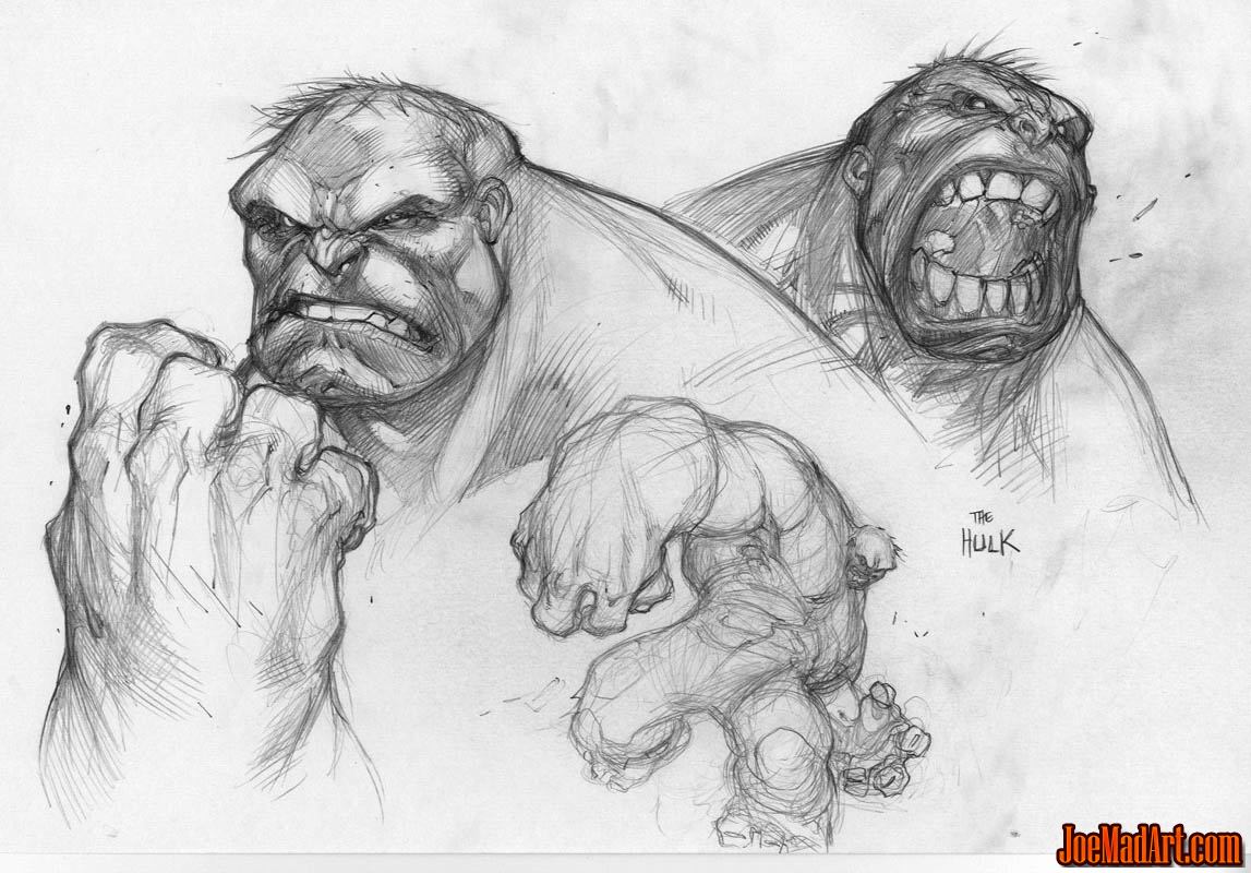 1147x800 Wizard Magazine - Hulk Sketch